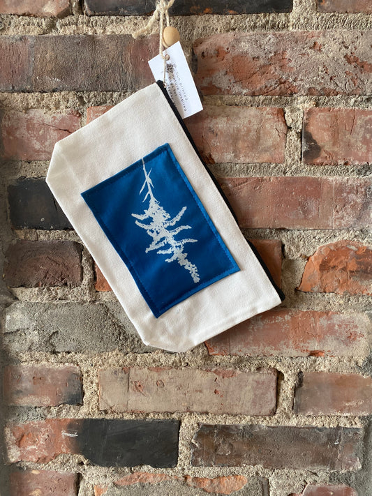 Cyanotype Print Cotton Pencil Case