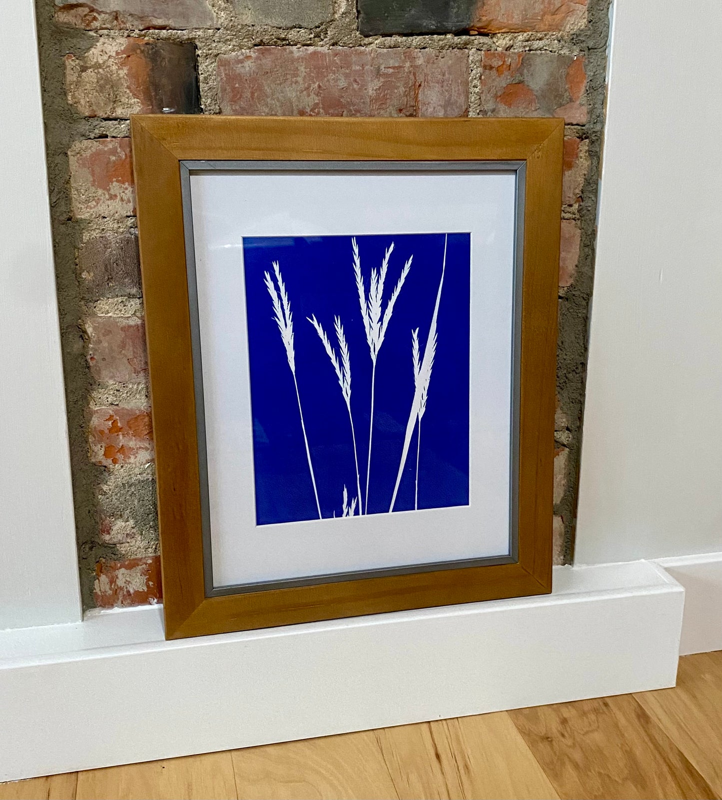 Cyanotype Print 8"x10" print with white mat of 11"x14"