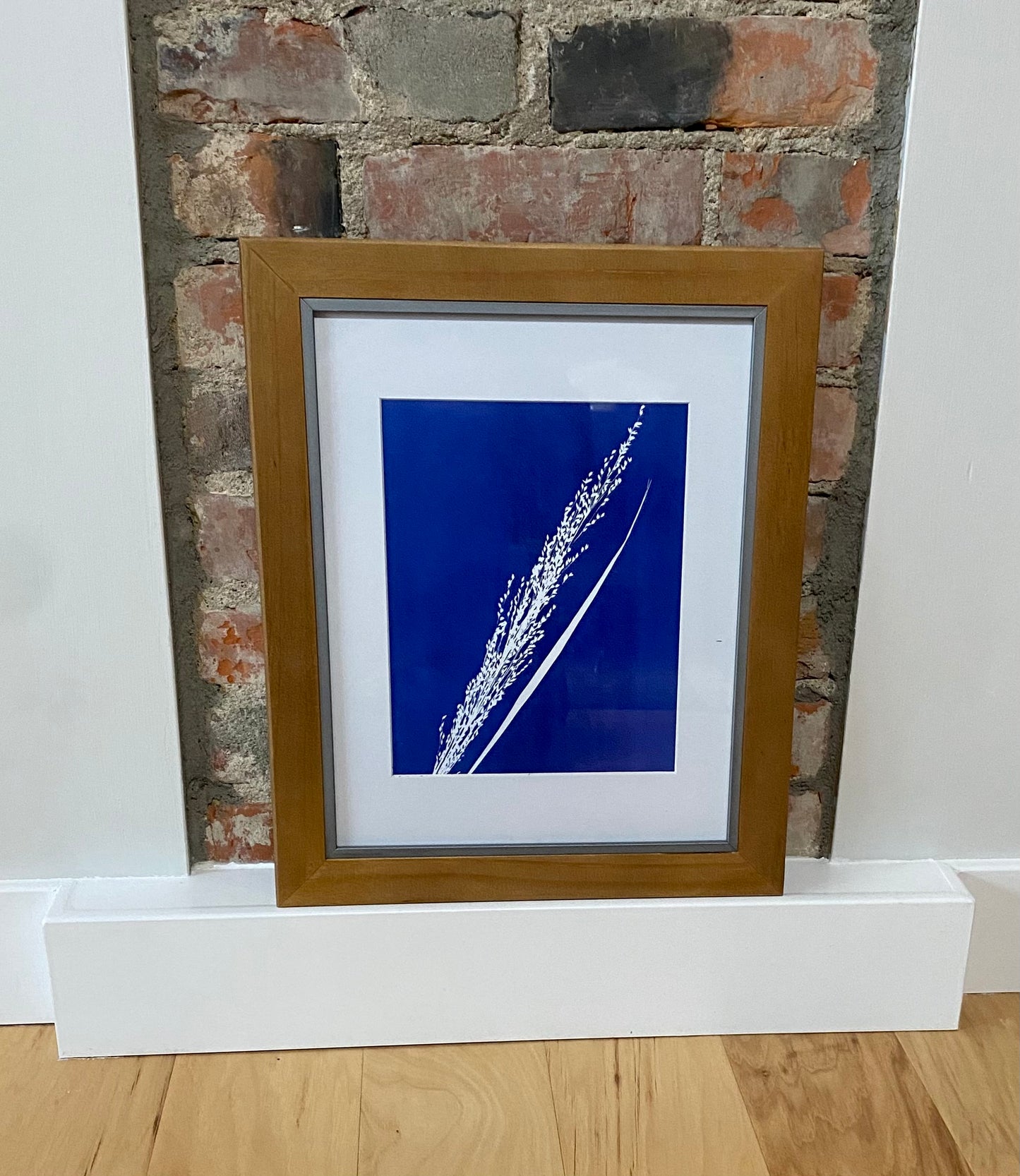Cyanotype Print 8"x10" print with white mat of 11"x14"