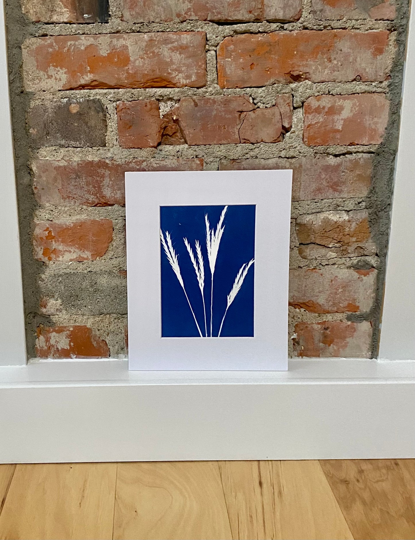 Cyanotype Print 5"x7" print with white mat of 8"x10"