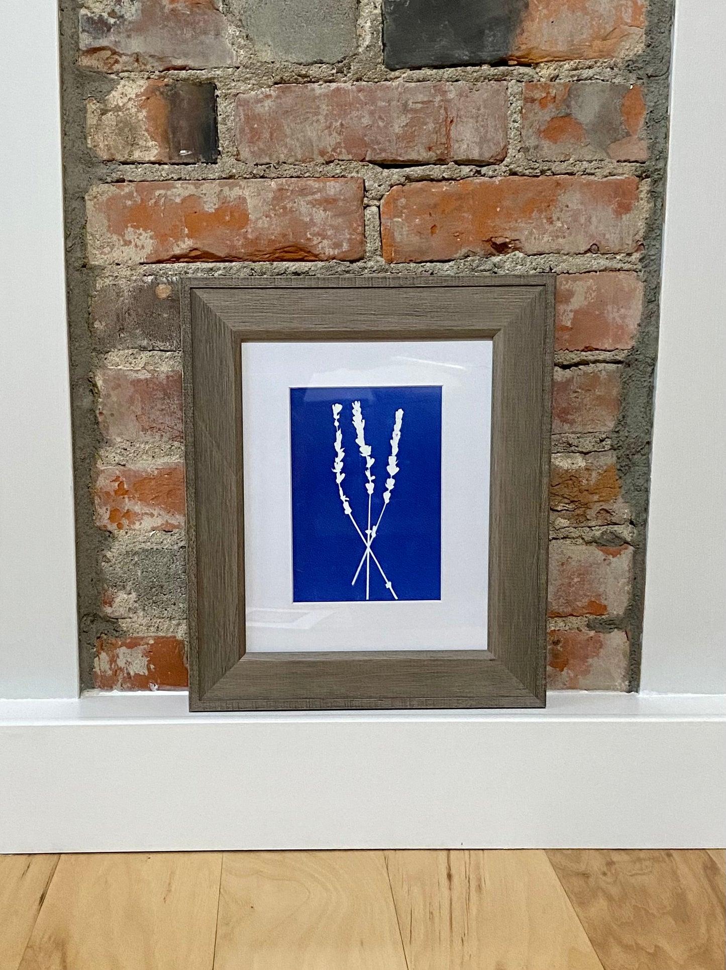 Cyanotype Print 5"x7" print with white mat of 8"x10"