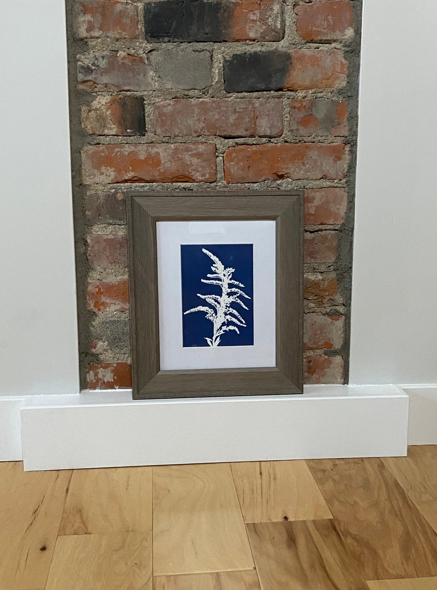 Cyanotype Print 5"x7" print with white mat of 8"x10"