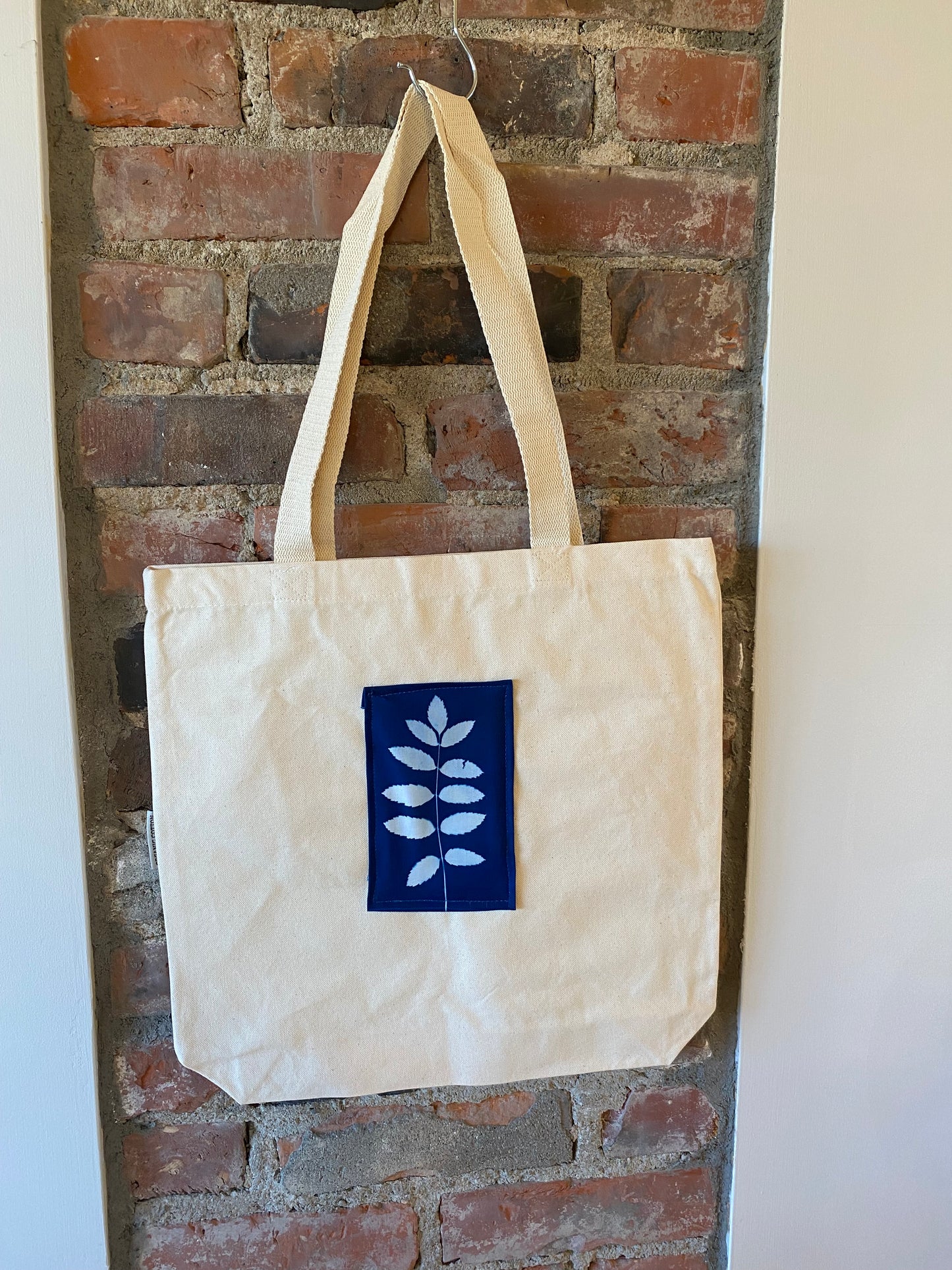 Cyanotype Print Medium Canvas Tote Bag