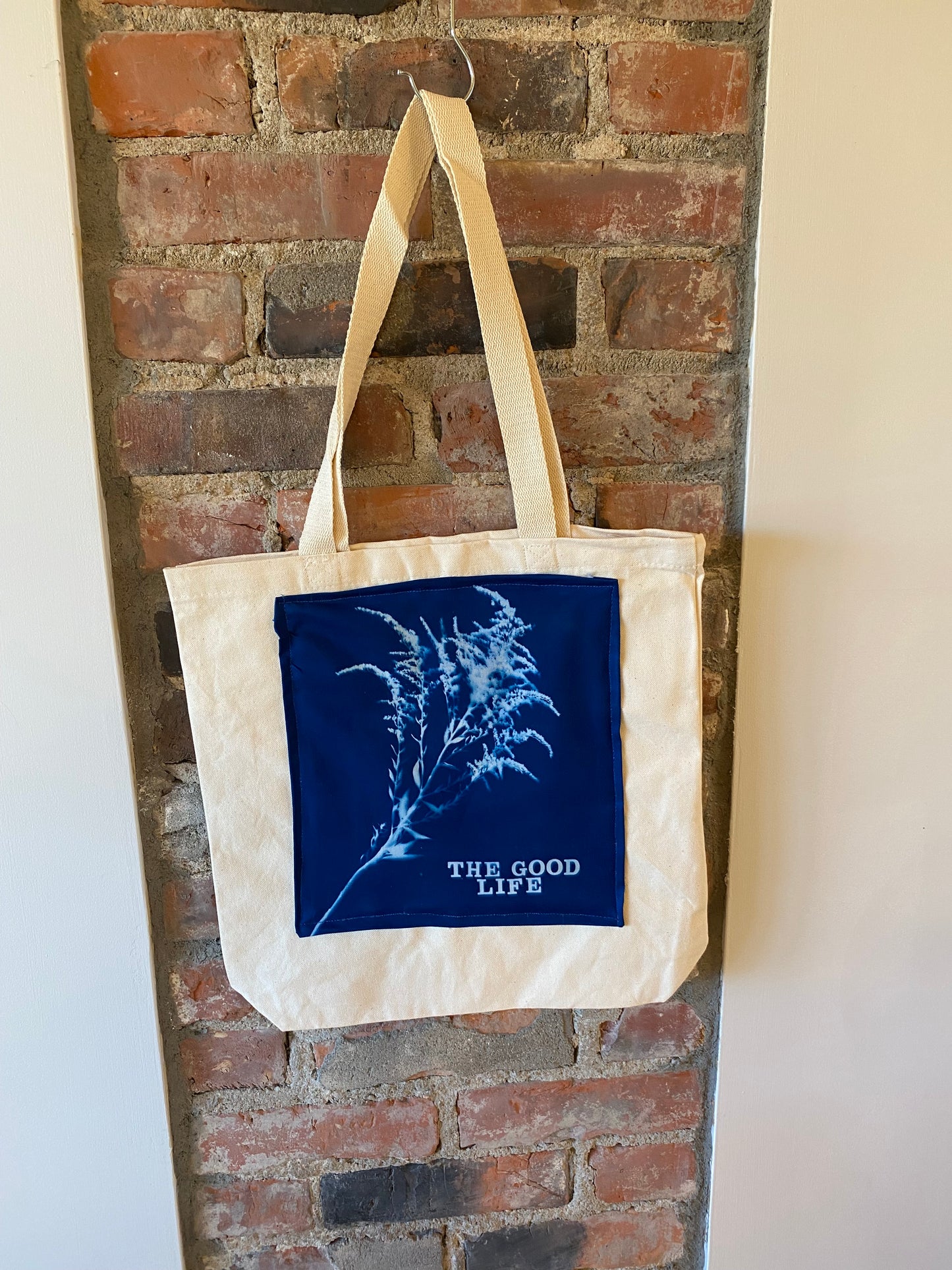 "The Good Life" Cyanotype Medium Tote Bag