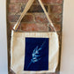 "Red Cedar" Cyanotype Zippered Canvas Tote Bag