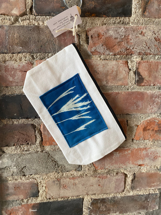 "Big Blue Stem" Cyanotype Cotton Pencil Case